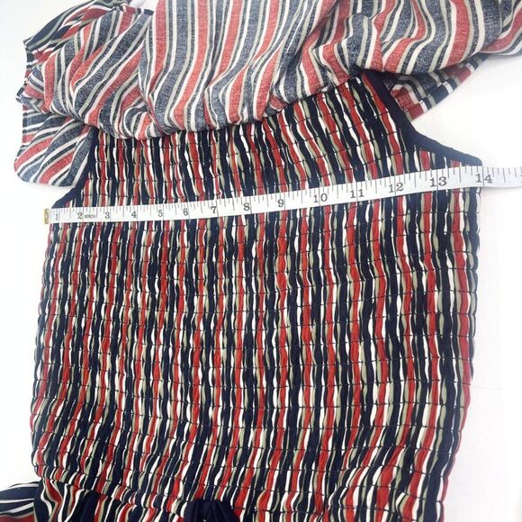 Women's Wide Leg Striped Jumpsuit | Romper Size Small - Picture 9 of 14